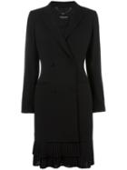 Twin-set Double-breasted Blazer Dress, Women's, Size: 44, Black, Spandex/elastane/acetate/viscose/acetate
