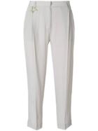 Lorena Antoniazzi High Waist Cropped Trousers - Nude & Neutrals