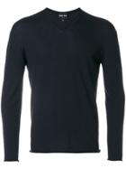 Giorgio Armani Cashmere V Neck Sweater - Blue