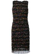 Givenchy Ruched Mesh Shift Dress - Black