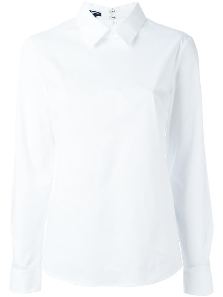 Jil Sander Navy Shirt Collar Blouse