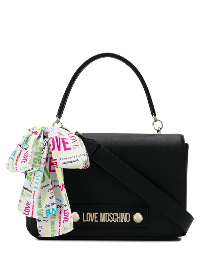 Love Moschino Printed Scarf Detail Tote - Black