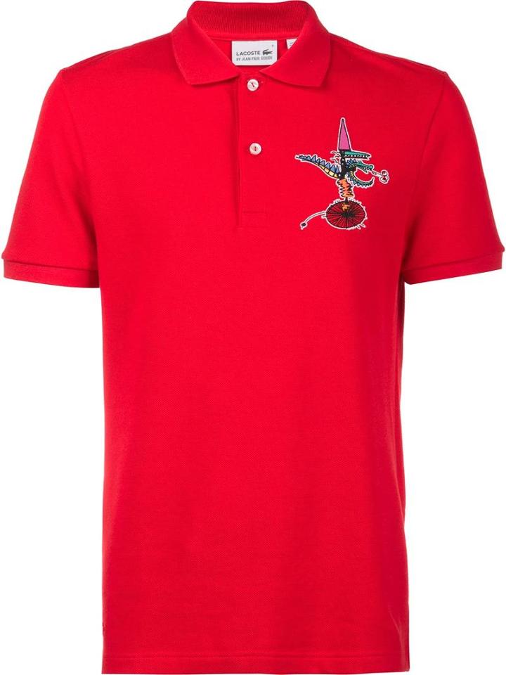 Lacoste Lacoste X Jean-paul Goude Printed Logo Polo Shirt, Men's, Size: 5, Red, Cotton