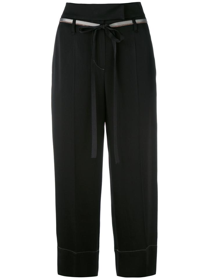 Brunello Cucinelli Cropped Trousers - Black