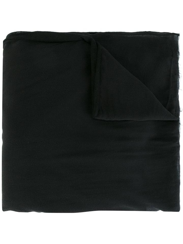 Kristensen Du Nord Frayed Edge Scarf - Black