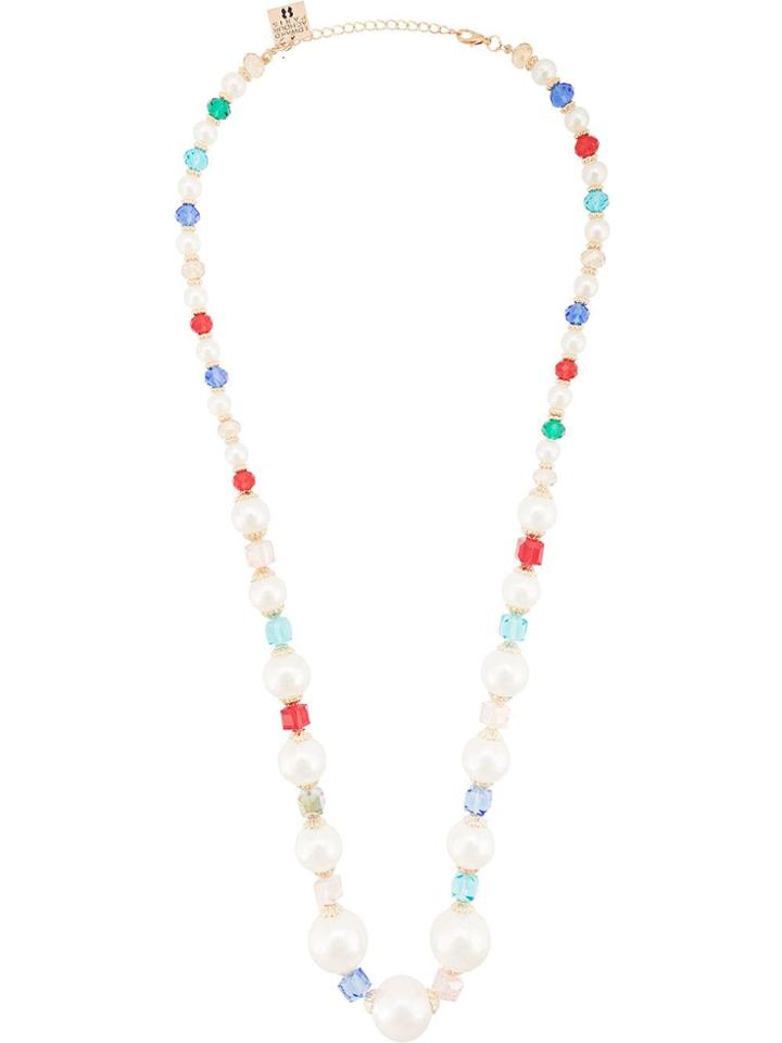 Edward Achour Paris Multi-bead Necklace - White