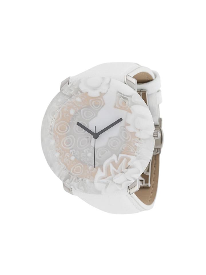 Yunik Big Round White Flowers 44mm