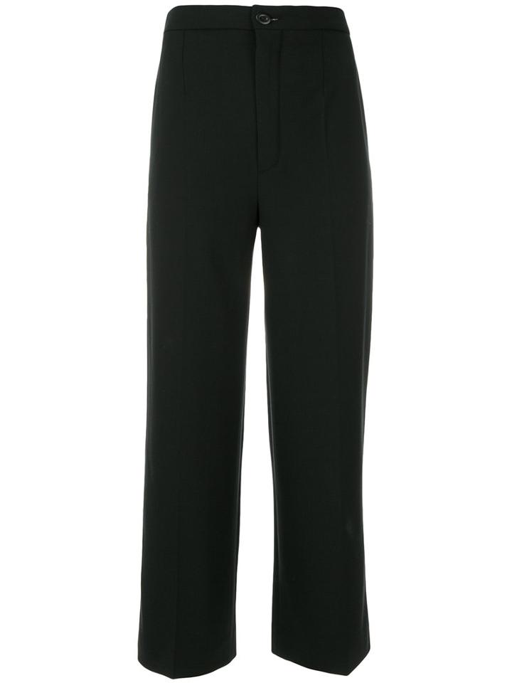 Chloé - Cropped Trousers - Women - Silk/spandex/elastane/acetate/virgin Wool - 38, Black, Silk/spandex/elastane/acetate/virgin Wool