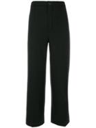 Chloé - Cropped Trousers - Women - Silk/spandex/elastane/acetate/virgin Wool - 38, Black, Silk/spandex/elastane/acetate/virgin Wool