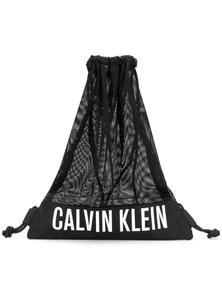 Calvin Klein Jeans Logo Drawstrig Backpack - Black