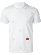 Moncler Logo Polo Shirt, Men's, Size: L, White, Cotton/polyester