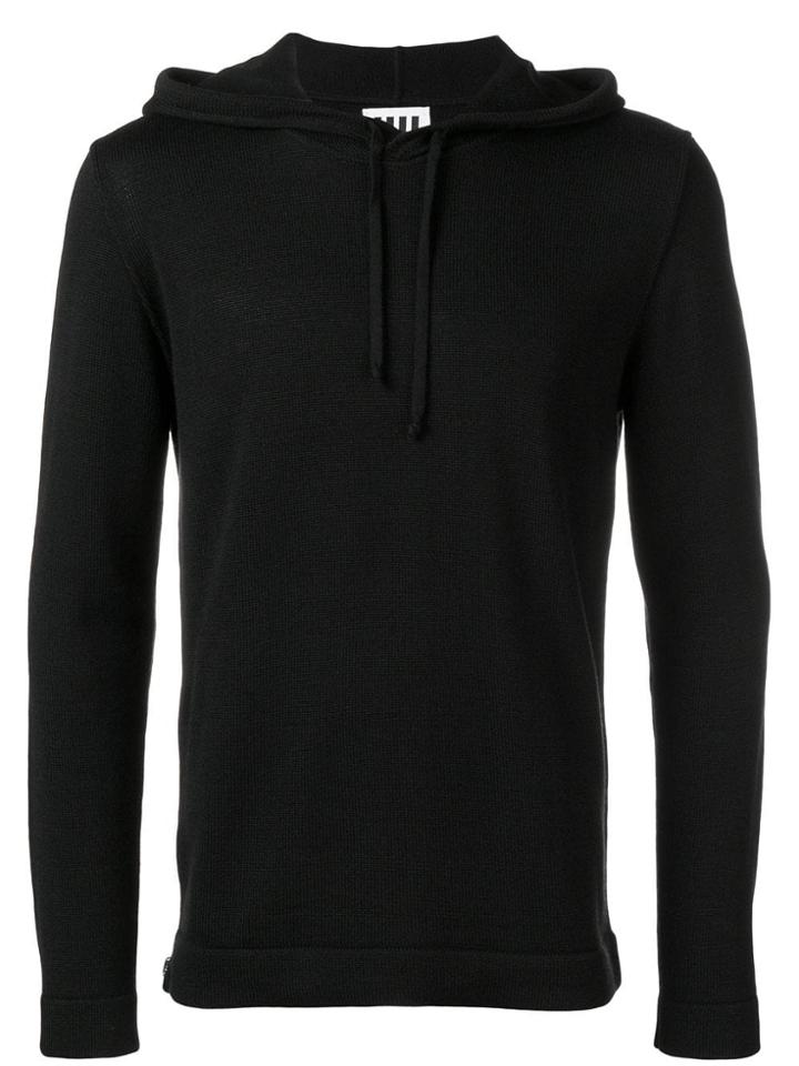 Les Hommes Urban Hooded Sweater - Black