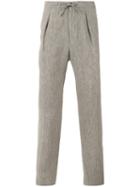 Ermenegildo Zegna - Drawstring Trousers - Men - Linen/flax - 54, Nude/neutrals, Linen/flax
