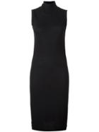 Rick Owens Lilies Roll Neck Sleeveless Dress, Women's, Size: 42, Black, Polyamide/viscose/angora/wool