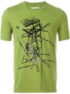 Maison Margiela Tape Print T-shirt, Men's, Size: 48, Green, Cotton