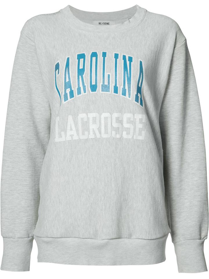 Re/done - Oversized Printed Sweatshirt - Women - Cotton/polyester/other Fibers - 2, Women's, Grey, Cotton/polyester/other Fibers