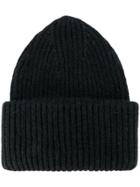 Roberto Collina Ribbed Knit Beanie - Black
