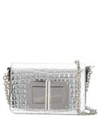 Tom Ford Python Medium Natalia Bag - Silver