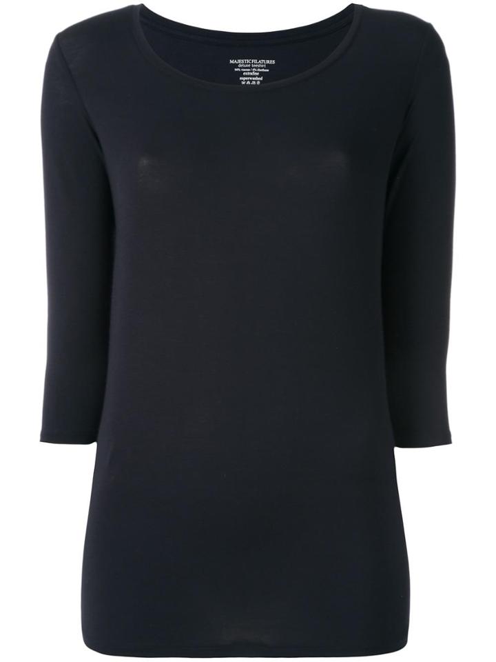 Majestic Filatures Three-quarters Sleeve T-shirt - Blue