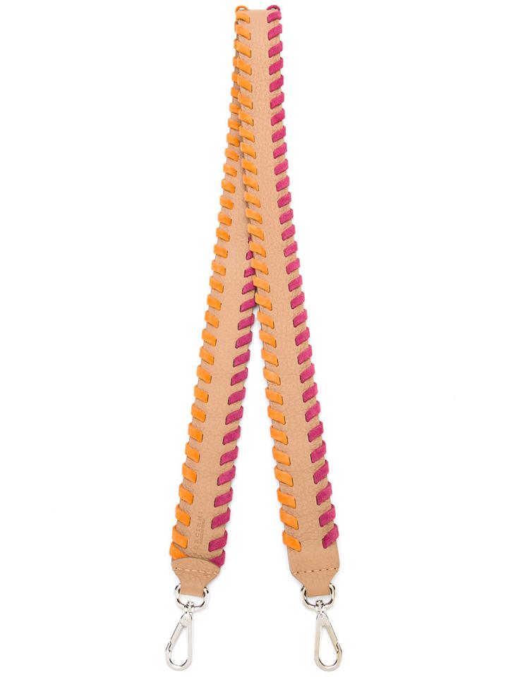 Orciani Woven Detachable Shoulder Strap, Women's, Nude/neutrals, Leather