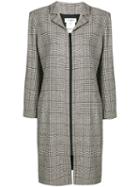 Yves Saint Laurent Pre-owned 1980s Houndstooth Coat - Black