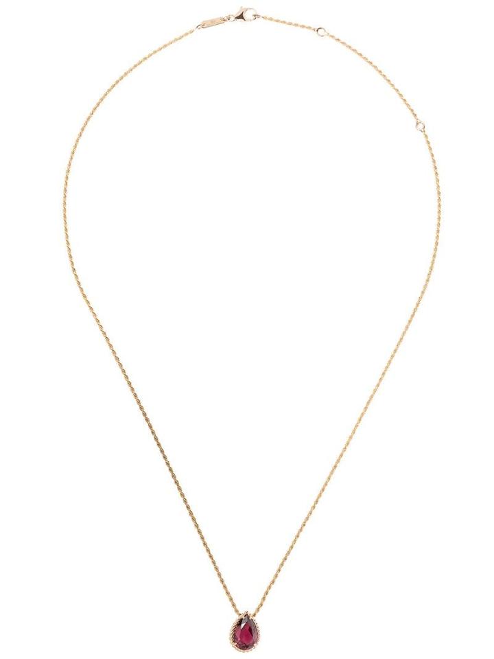 Boucheron 18kt Rose Gold Serpent Bohème Rhodolite Teardrop Pendant