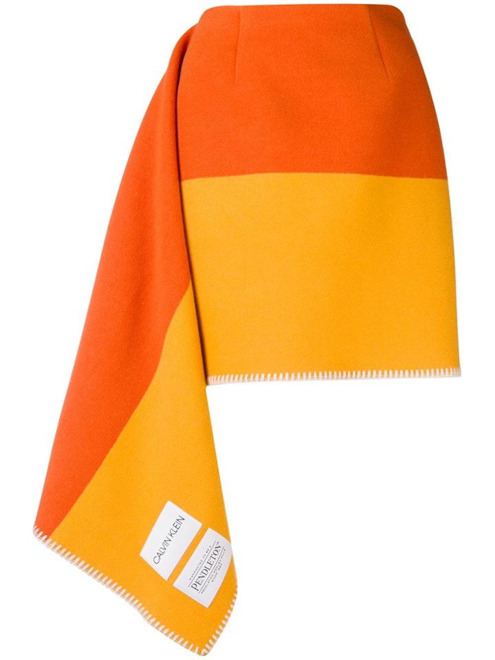 Calvin Klein 205w39nyc Blanket Skirt - Yellow & Orange