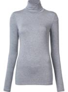 Majestic Filatures High Neck Longsleeved T-shirt, Women's, Size: 1, Grey, Viscose/spandex/elastane