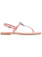 Tory Burch Liana Flat Sandals - Pink & Purple