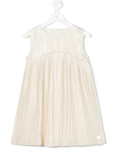 Carrèment Beau - Pleated A-line Dress - Kids - Polyester/viscose - 2 Yrs, Toddler Girl's, Nude/neutrals