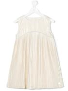 Carrèment Beau - Pleated A-line Dress - Kids - Polyester/viscose - 2 Yrs, Toddler Girl's, Nude/neutrals