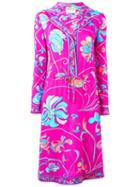 Emilio Pucci Vintage Floral Print Dress, Women's, Size: 40, Pink/purple