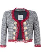 Moschino Vintage Cropped Houndstooth Jacket