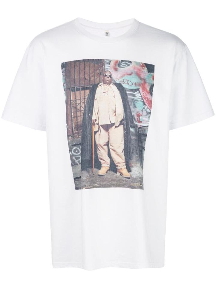 R13 Biggie Graffiti Print T-shirt - White