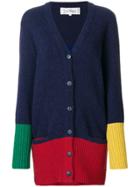 Jc De Castelbajac Vintage Peace Symbol Knitted Cardigan - Blue