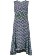 Marni Floral Printed Sleeveless Dress, Women's, Size: 38, Green, Silk
