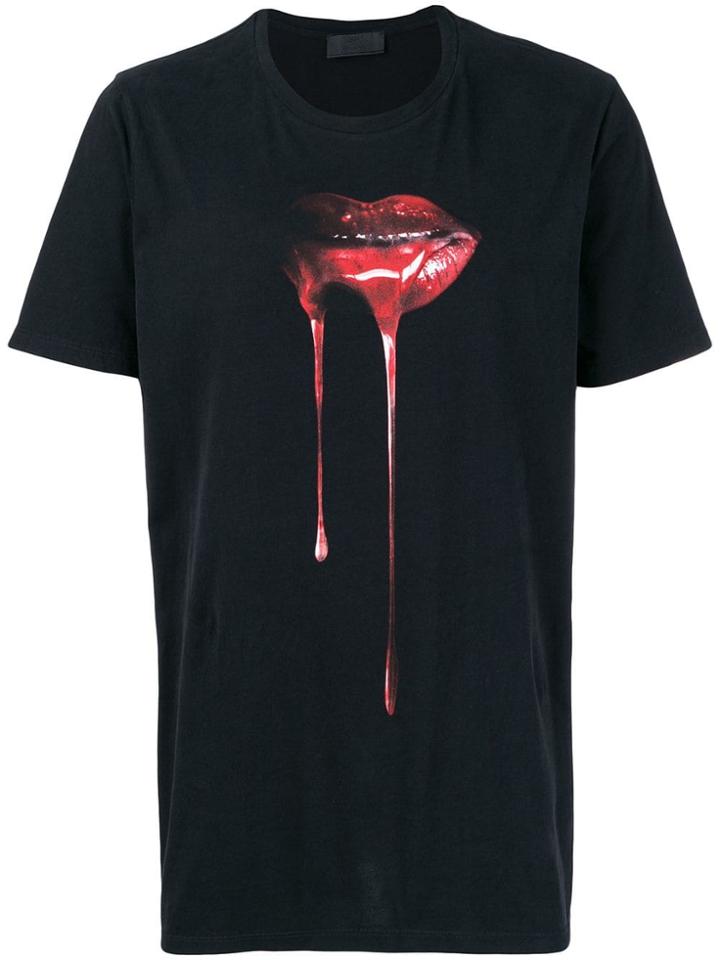 Rh45 Melted Lip T-shirt - Black