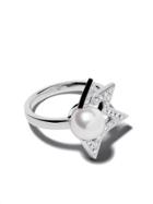 Tasaki 18kt White Gold Comet Plus Diamond And Pearl Ring