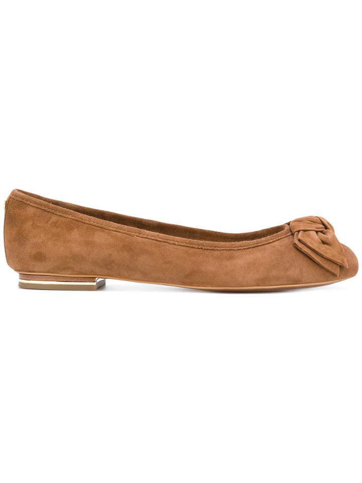 Michael Michael Kors Crumpled Bow Ballerinas - Brown
