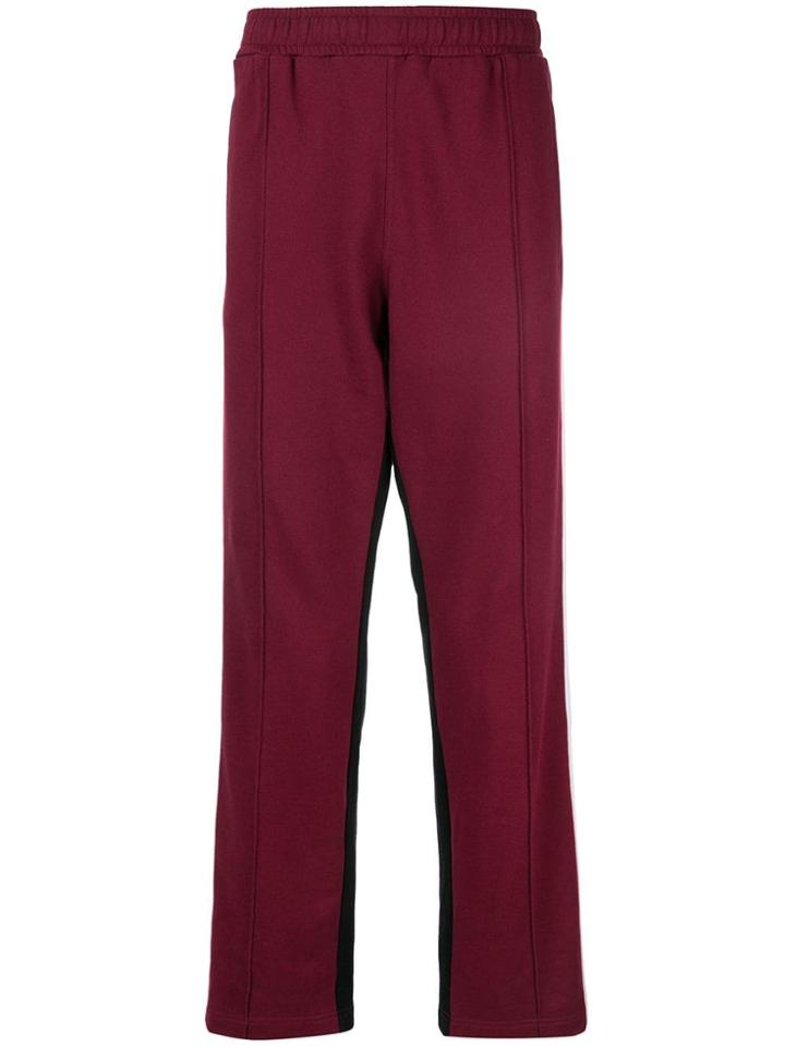 Ports V Side Stripe Trousers - Red