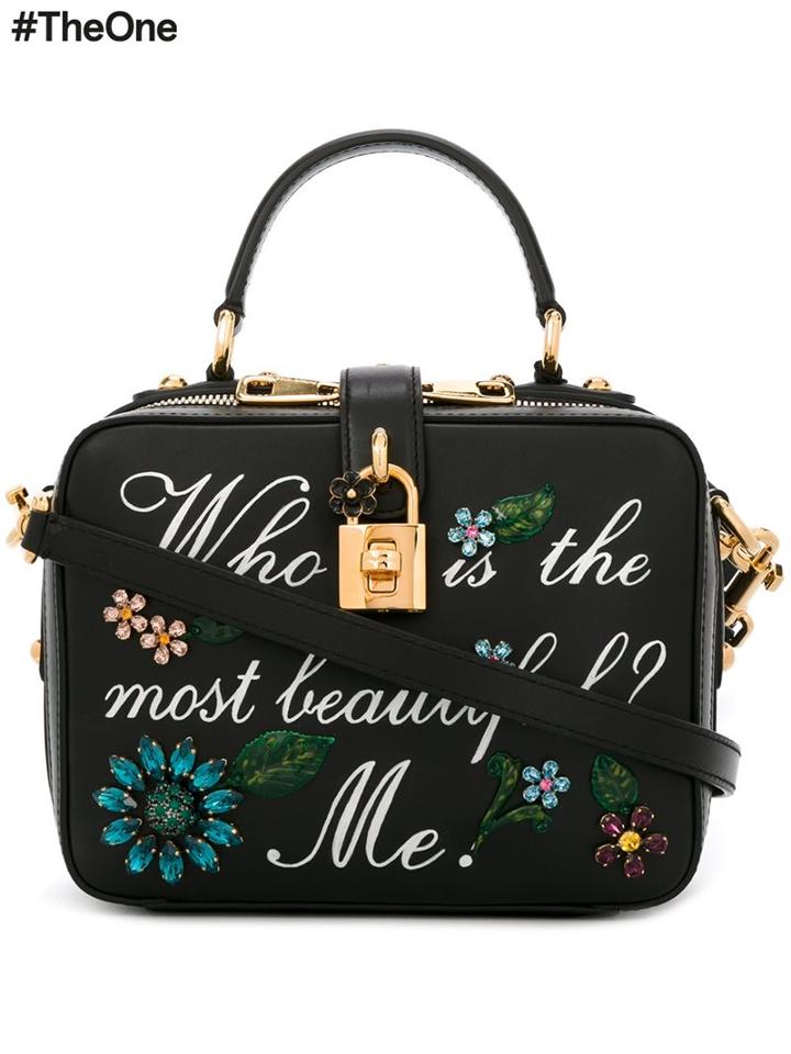 Dolce & Gabbana Embellished 'dolce' Box Tote, Women's, Black