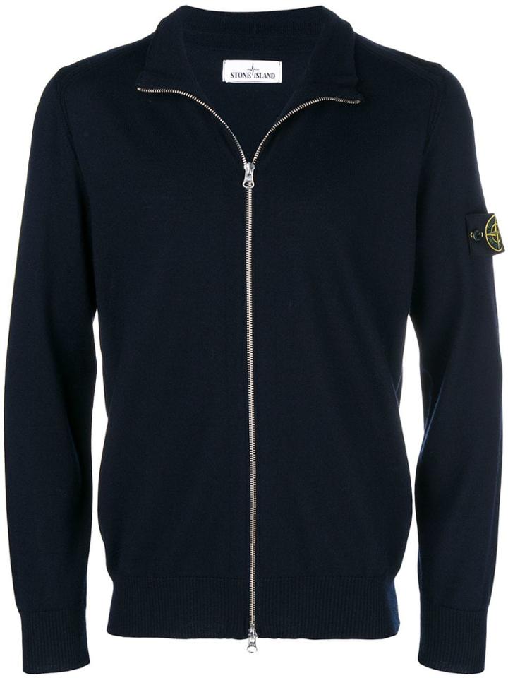 Stone Island Zipped Long-sleeve Sweater - Blue
