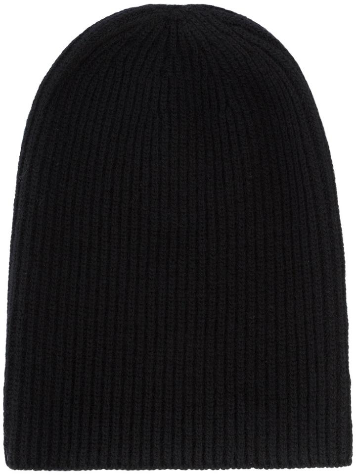 Odin Half Cardigan Beanie - Black