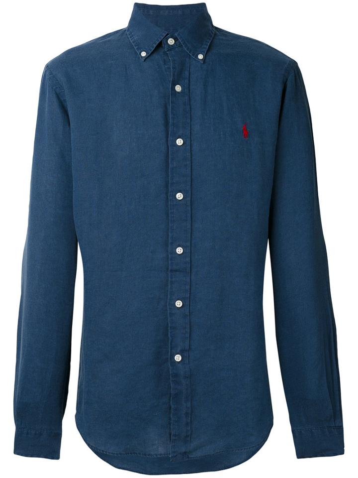 Polo Ralph Lauren - Casual Shirt - Men - Linen/flax - S, Blue, Linen/flax