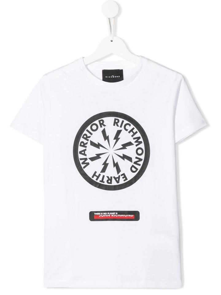 John Richmond Junior Teen Earth Warrior T-shirt - White