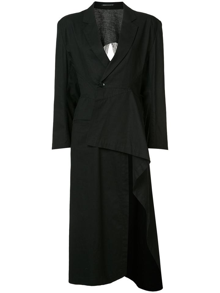 Yohji Yamamoto Back Fringe Jacket, Women's, Size: 2, Black, Cotton/linen/flax