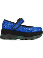 Marni Glitter Platform Ballerinas