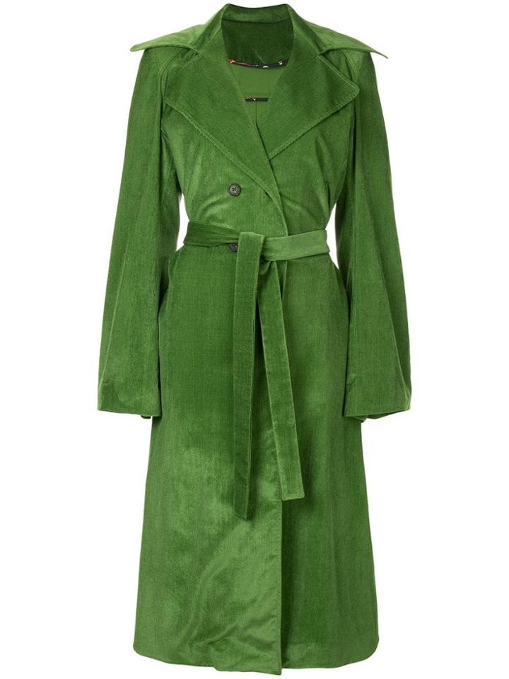 Rosie Assoulin Belted Trench Coat - Green