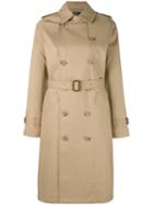 A.p.c. - 'julianne' Trench Coat - Women - Cotton - 40, Nude/neutrals, Cotton