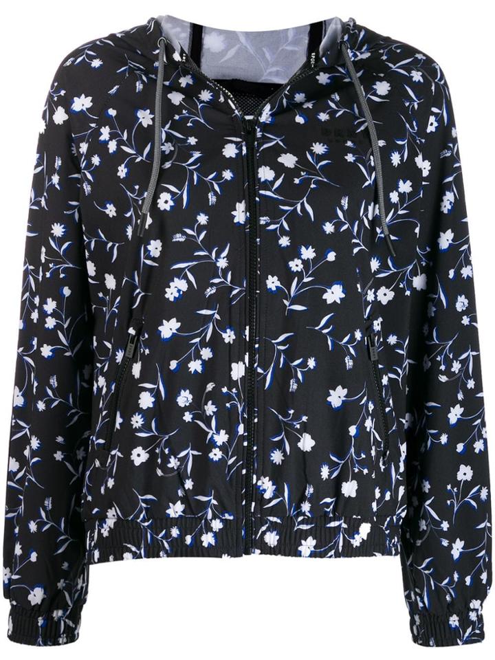 Dkny Floral Jacket With Stripe - Black